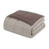 HUDSON - Couette Légere Microfibre - 200gr/m2 - Taupe & Lin - 240 x 260 cm