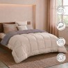 HUDSON - Couette Légere Microfibre - 200gr/m2 - Taupe & Lin - 240 x 260 cm