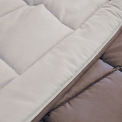 HUDSON - Couette Légere Microfibre - 200gr/m2 - Taupe & Lin - 240 x 260 cm