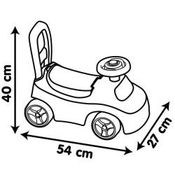 Smoby - Porteur enfant 2 en 1 - Auto Rose - Coffre sous la selle + klaxon - D...