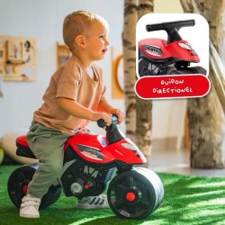 Porteur Baby Moto Falk Racing Team - Draisienne  - Larges roues - Rouge - 40%...