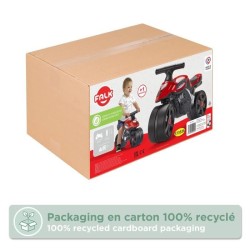 Porteur Baby Moto Falk Racing Team - Draisienne  - Larges roues - Rouge - 40%...