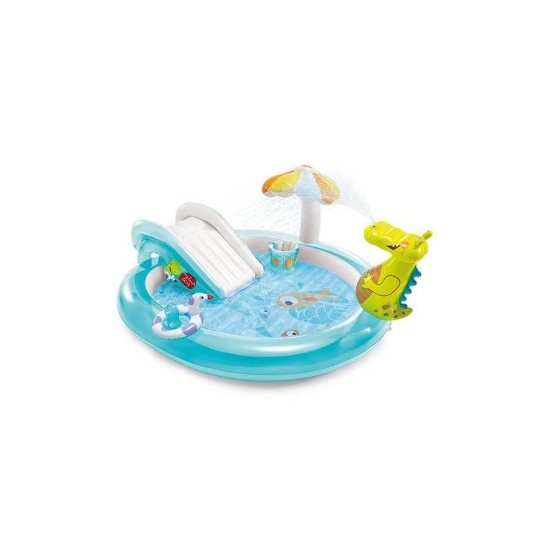 Aire de jeux gonflable - INTEX - Alligator - 160 Litres - 2 ans+ - 201 x 160 ...