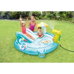 Aire de jeux gonflable - INTEX - Alligator - 160 Litres - 2 ans+ - 201 x 160 ...