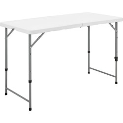Table de réception pliante - TERRANOVA - Blanche - Structure acier et Plateau...