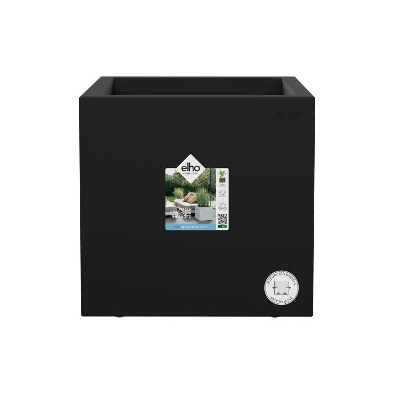 ELHO Bac a fleurs Vivo Next Square 30  - Ø 30 x H 29 cm - Intérieur,Extérieur...