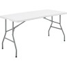 Table de réception pliante - TERRANOVA - Blanche - Structure acier et Plateau...