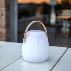 Lampe enceinte bluetooth sans fil - LUMISKY - MINI MAY PLAY - H23 cm - LED bl...