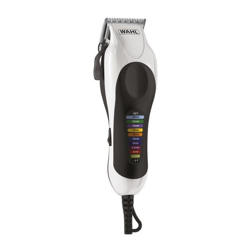Tondeuse cheveux - WAHL - Color Pro Plus - Lames de précision - Peignes de gu...