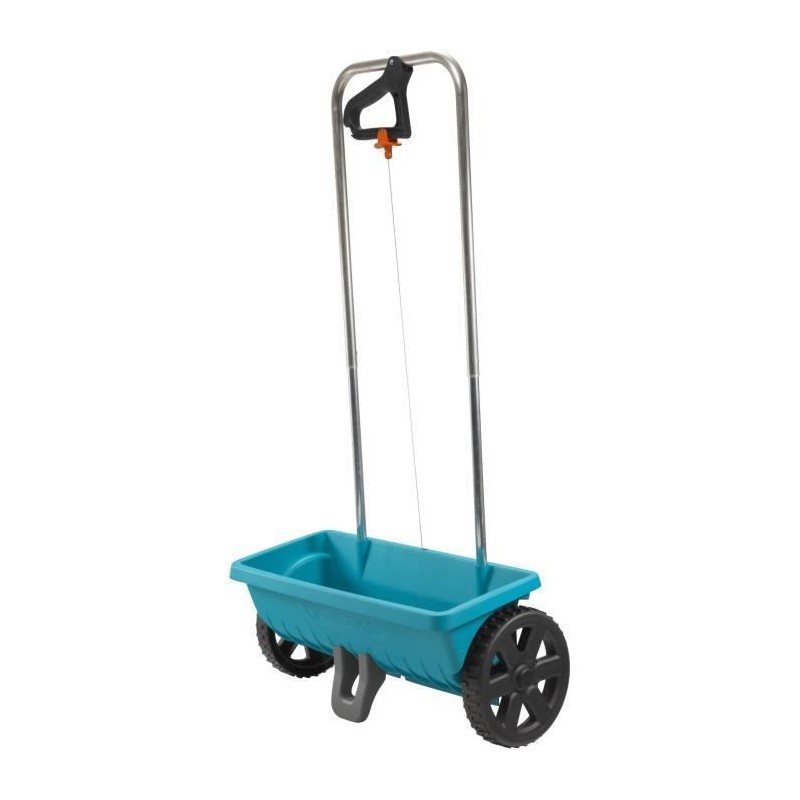 GARDENA Epandeur a engrais L sur roues – Capacité 12,5 L – Surface 400m² max ...