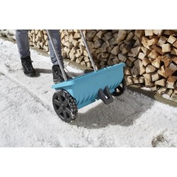 GARDENA Epandeur a engrais L sur roues – Capacité 12,5 L – Surface 400m² max ...