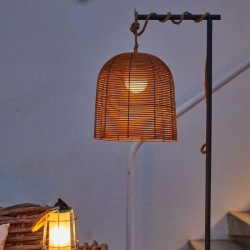 Suspension nomade - LUMISKY - HANG BOHEME - H35 cm - Polyrotin avec corde - L...