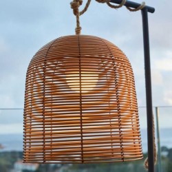 Suspension nomade - LUMISKY - HANG BOHEME - H35 cm - Polyrotin avec corde - L...