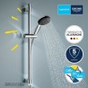 Ensemble de douche avec pommeau 2 jets, barre 60cm et flexible 1,75m - GROHE ...