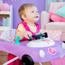 BRIGHT STARTS Trotteur bébé pliable 3 en 1, petite voiture, 3 modes de jeux é...