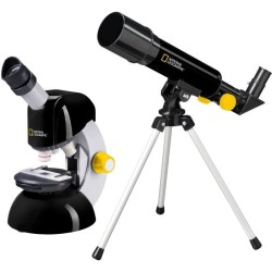 Kit télescope + microscope enfant - National Geographic - Astronomie et micro...