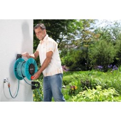 GARDENA Dévidoir mural Classic 60 – Longueur 60m max – Adapté tout diametre –...