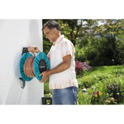 GARDENA Dévidoir mural Classic 60 – Longueur 60m max – Adapté tout diametre –...