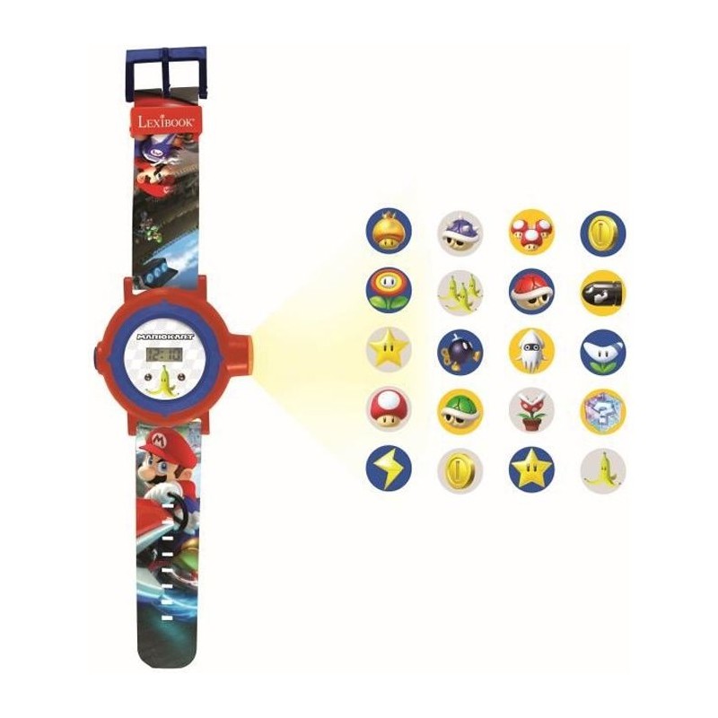 Montre digitale de projection Mario Kart - LEXIBOOK - 20 images a projeter