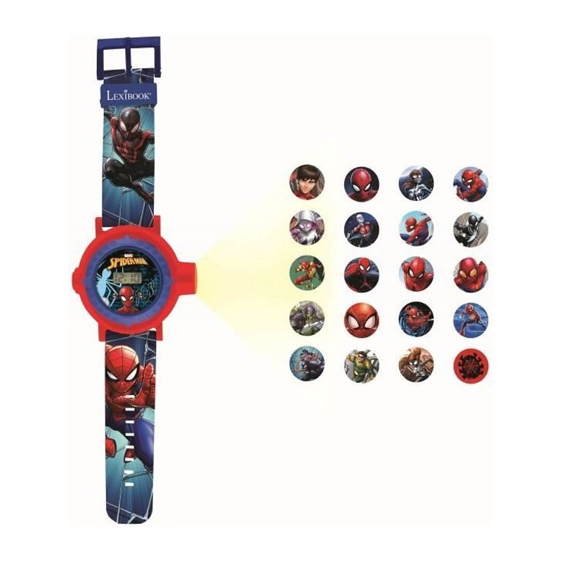 Montre digitale de projection Spider-Man - LEXIBOOK - 20 images - Bracelet aj...