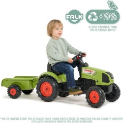 Tracteur a pédales - FALK - Claas avec remorque - Des 2 ans -100% Fabriqué en...