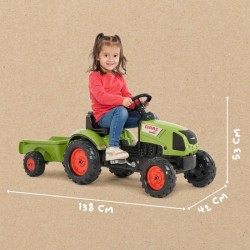 Tracteur a pédales - FALK - Claas avec remorque - Des 2 ans -100% Fabriqué en...