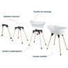 Kit baignoire VASCO Blanc Muguet : baignoire + pieds + tuyau de vidange - THE...