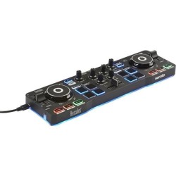 HERCULES DJ CONTROL STARLIGHT - Contrôleur DJ USB portatif - 2 pistes
