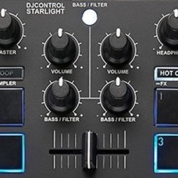 HERCULES DJ CONTROL STARLIGHT - Contrôleur DJ USB portatif - 2 pistes