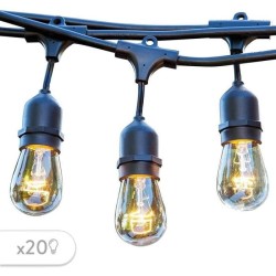 Guirlande lumineuse extérieur - LUMISKY - MAFY 20 LIGHT - 10 m - 20 ampoules ...