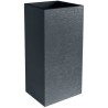 Pot de fleurs Carré Haut 40 cm - EDA - Graphit - 31 L - 39,5 x 39,5 x H. 80 c...