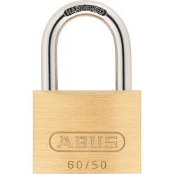 Cadenas en laiton massif - ABUS - 60/50 - Anse acier cémenté - Double verroui...