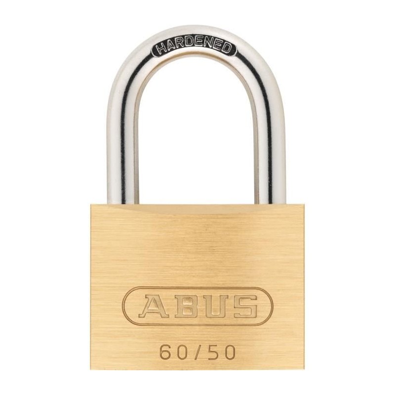 Cadenas en laiton massif - ABUS - 60/50 - Anse acier cémenté - Double verroui...