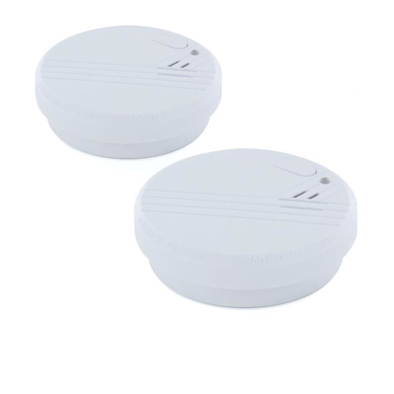 Détecteurs de fumée optiques - CHACON - Avec pile alkaline 9 V - 1 an - Blanc