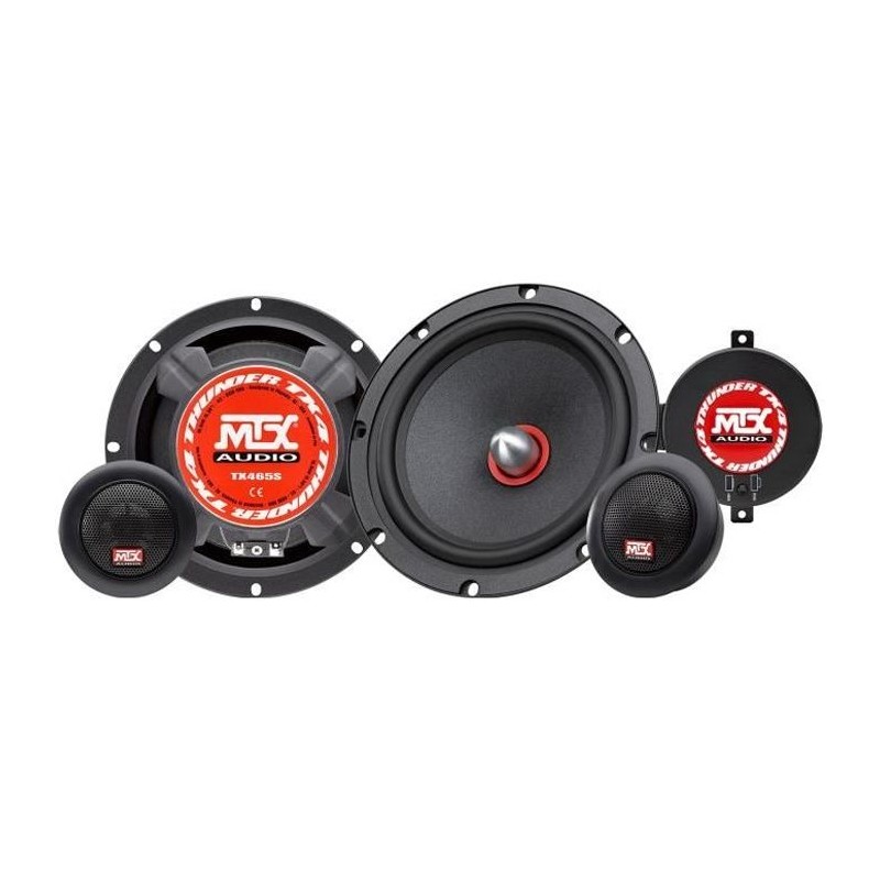 MTX TX465S Haut-parleurs voiture Kit 2 voies 16,5cm 80W RMS 4 Tweeteers néody...
