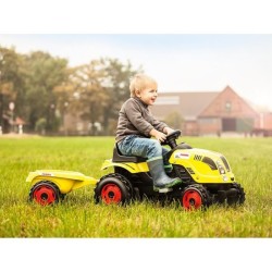 Tracteur a pédales Farmer XL + Remorque - SMOBY - CLAAS - Siege ajustable - C...