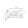 Micro-ondes combiné - CONTINENTAL EDISON - CEMO25SG13S3 - Silver - 25 L - Por...