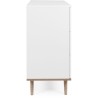Commode Göteborg - 3 tiroirs - Décor blanc et chene - Style scandinave - L 79...