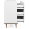 Commode Göteborg - 3 tiroirs - Décor blanc et chene - Style scandinave - L 79...