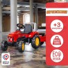 Tracteur a pédales Supercharger - FALK - Volant directionnel et remorque - Fa...