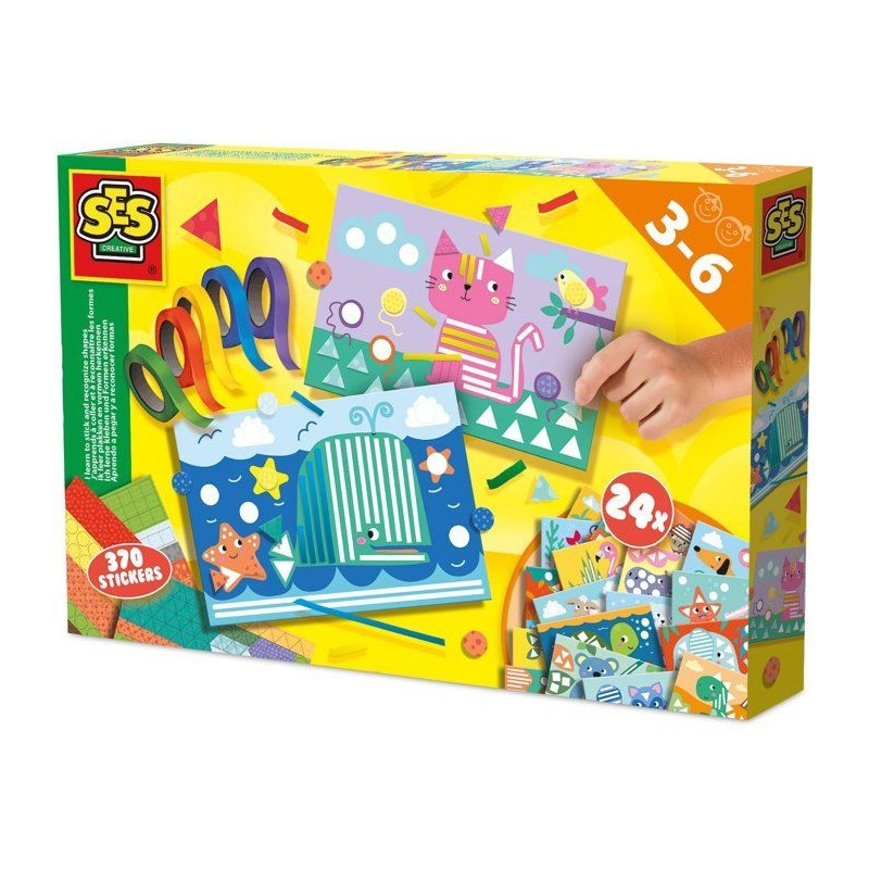 J'apprends a coller et a reconnaître les formes - SES CREATIVE -