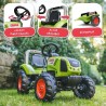 Tracteur a pédales Claas - FALK - Volant directionnel et Remorque - 100% Fabr...