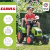 Tracteur a pédales Claas - FALK - Volant directionnel et Remorque - 100% Fabr...