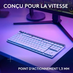Clavier gamer - Sans fil - Logitech G - G515 TKL Lightspeed - AZERTY - Mécani...