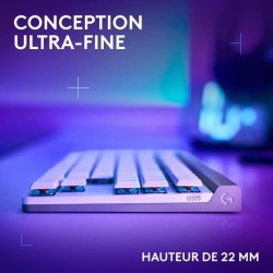 Clavier gamer - Sans fil - Logitech G - G515 TKL Lightspeed - AZERTY - Mécani...