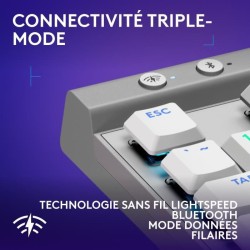 Clavier gamer - Sans fil - Logitech G - G515 TKL Lightspeed - AZERTY - Mécani...