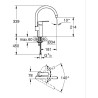 Mitigeur d'évier tube pivotant WAVE COSMOPOLITAN monocommande - GROHE - 32449...