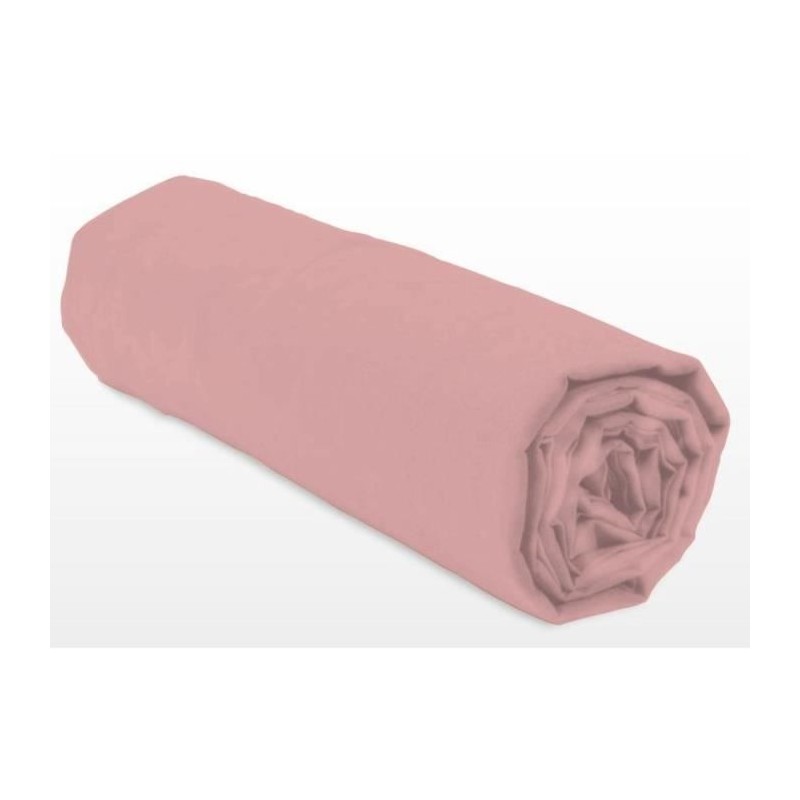 Drap-housse - LOVELY HOME - LH71633 - 90x190+25 cm - Rose