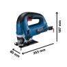 Scie sauteuse Bosch Professional GST 90 BE + Coffret  - 060158F000