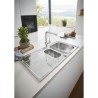 GROHE Mitigeur évier Minta 32168000 - Douchette extractible - Bec L - Bec tub...